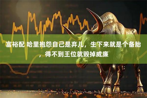 富裕配 哈里抱怨自己是弃儿，生下来就是个备胎，得不到王位就毁掉威廉